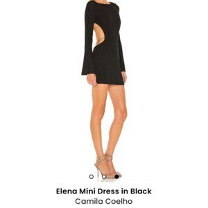 Camila Coelho Elena Mini Dress in Black